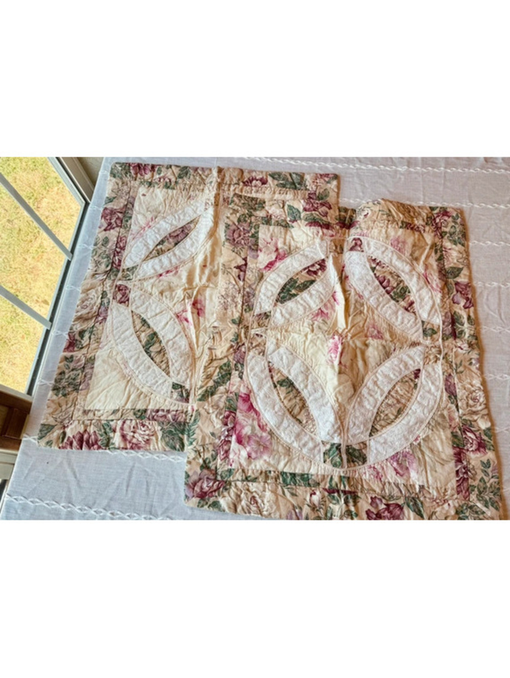 Vintage pillow shams set of 2 grandmacore cottagecore